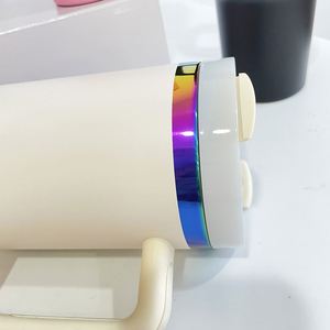 USA Warehouse H2.0 40oz BPA-Free Tumbler Powder Coated Rainbow Plated Underneath Travel <b>Coffee</b> Car <b>Mugs</b> for Laser Engraving - Product Image 5