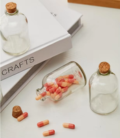 Botol Kaca Mini Mason Jar 16-Pak 50ml dengan Tutup Gabus untuk Botol Ramuan  Sangat Cocok untuk Penyimpanan Makanan dan Hadiah