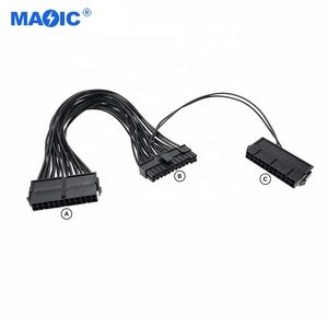 Diğer bilgisayar aksesuarları 4 pin 20 4 çift çoklu atx üç psu güç kaynağı kabloları psu pcie splitter 24pin çift psu kablosu