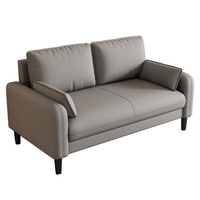 Canapé inclinable compact en cuir de vachette écologique et éponge pour salon, appartement, bureau à domicile, espace de repos