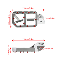 Repose-pieds en aluminium CNC pour Sur-Ron Ultra Bee Light Bee X LBX Wide, antidérapants, haute performance, pour moto électrique tout-terrain.