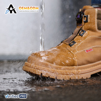Bottes de travail mi-montantes OEM en toile et cuir avec bouton rotatif, unisexe, anti-rayures, style jogger, chaussures de sécurité à embout d'acier, pour l'hiver, en fourrure et daim