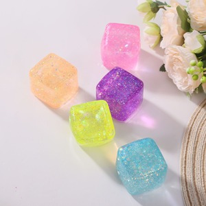 Pafu Mini Ice Cube Squeeze Toy Stress Relief Fidget Squishy Ball Soft Elastic Sensory Reusable <b>Random</b> Color - Product Image 3