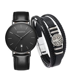 Luxury Men's Stainless Steel <b>Watch</b> Gift <b>Set</b> Custom Logo Fashion Orologio Uomo Reloj Para Hombre Juego De Reloj Y Pulsera Para - Product Image 2