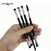 Beauty Planet Pinceau à sourcils à angle unique Logo personnalisé Pinceau à sourcils pour eyeliner séparateur de cils plats ultra-minces à double extrémité