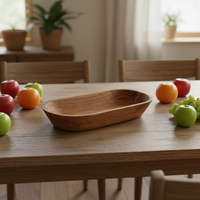 Premium Acacia Bois Bol Assiette Cuisine Ensemble Multifonctionnel Grand Luxe Personnalisé Écologique Haute Durable Jetable