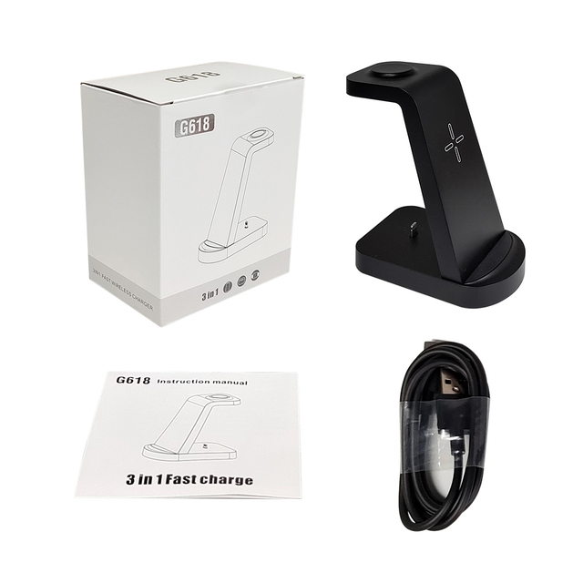 Best 2023 3 in 1 Wireless Charging Station Induction Charger for Phone Wireless Charger Wireless Charging