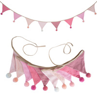 Guirlande de drapeaux en tissu coloré DAMAI, bannière de fête pour la maternelle, drapeau triangulaire, bannière de fête de naissance pour la maternelle