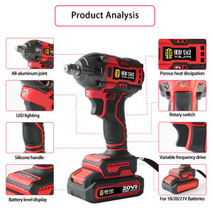 Llave de Impacto Inalámbrica YaJin OEM ODM de Alta Calidad, 380N de Torque, Multifuncional, Juego de Herramientas Eléctricas - Product Image 6