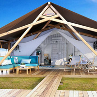 Grande yourte préconstruite pour le glamping en plein air projet d'hôtel de luxe fournisseur de tentes safari tente de camp de villégiature en bois tente de plage
