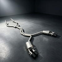 Système d'échappement Catback à soupapes variables pour Audi S5 3.0T en acier inoxydable 304 avec embouts quadruples en carbone, pièces de tuning racing