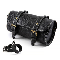MJMOTO Mini sac à outils de moto en cuir de qualité rétro imprimé crocodile Sac de moto étanche Sac de selle de moto résistant à l'usure
