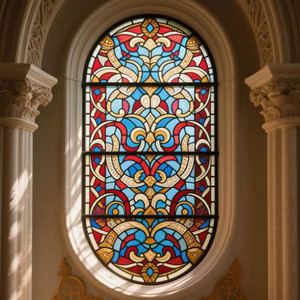 Motifs personnalisés, art coloré, décoration, impression numérique 3D, vitrail, <span class=keywords><strong>verre</strong></span> d'église, plafonds, portes et fenêtres, dôme - Product Image 5