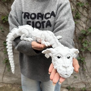 3D Printed Lucky Dragon Dog Statue DRE21 Creative <b>Dinosaur</b> Pet Puppy Figure Decoration Large Resin Crafts for Home Office Gift - Product Image 6