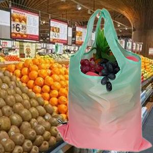 カラフルなカスタムrpetポリエステル生地折りたたみ式ショッパーバッグ - Product Image 2