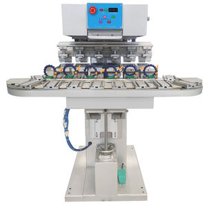 रोटरी कन्वेयर बेल्ट के साथ सेमी-ऑटोमैटिक 6-कलर पैड प्रिंटर के लिए नई स्थिति ग्रेव प्लेट टाइप पेपर प्रिंटिंग - Product Image 2