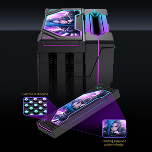 Lovingocool thiết kế mới argb màu <span class=keywords><strong>CPU</strong></span> làm mát không khí với 6 ống dẫn nhiệt nhôm tản nhiệt hỗ trợ AMD AM4 AM5 Intel LGA 1150 <span class=keywords><strong>1151</strong></span> - Product Image 4