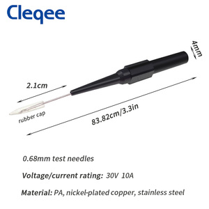 Cleqee ชุดเครื่องมือทดสอบมัลติมิเตอร์ P5007,เข็มเจาะฉนวนหัวโพรบด้านหลังพร้อมชุดเครื่องมือฝังเข็มซ็อกเก็ต4มม. 30โวลต์ - Product Image 6