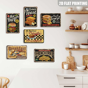 Letrero Metálico <span class=keywords><strong>de</strong></span> Papas Fritas, Estilo Retro <span class=keywords><strong>de</strong></span> Comida Rápida, Decoración Rústica para Pared <span class=keywords><strong>de</strong></span> Cocina, Cafetería, Restaurante, Regalo - Product Image 5