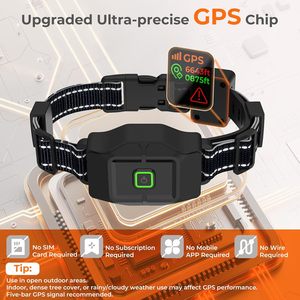KITPLUS GPS Wireless <b>Dog</b> Fence 2-in-1 Remote Training <b>Collar</b> 25-999 Yards Adjustable Radius Upgraded Satellite Pet - Product Image 5
