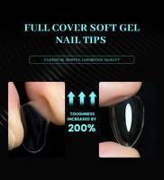 Extensions d'ongles en acrylique transparentes de haute qualité, motif carré 3D, à coller sur les doigts, très tendance sur TikTok