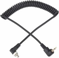 Câble de synchronisation PC Flash mâle 2,5 mm, cordon spiralé extensible avec verrouillage à vis pour connecteur de photographie d'appareil photo