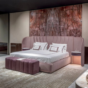 High End Luxury Bedroom Italian Furniture Supplier Luxury Bedroom Set King Size <b>Bed</b> Frame Luxury LGHI-<b>Bed</b>-501-Adele Furniture Su - Product Image 5