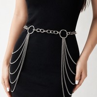 En gros Bijoux de mode sexy pour femmes : Chaîne de corps pour poitrine, Chaîne de taille à pampilles pour bikini