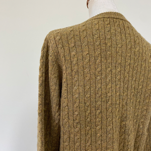 モンゴルファッションブラウン色女性用カーディガン分厚いケーブル<span class=keywords><strong>Merino</strong></span>ウールニットセーター - Product Image 6