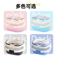 Cage de transport portable pour petits animaux d'extérieur : hamster, cochon d'Inde, rat, gerbille, lapin, hérisson, sugar glace – avec trous de ventilation