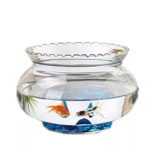 Tanque de peces de encaje redondo de vidrio transparente, tanque de tortuga y Pez Dorado, jarrón de vidrio hidropónico, mini tanque de peces de encaje ecológico - Product Image 6