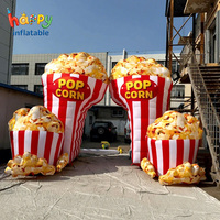 Modèle alimentaire gonflable personnalisé en forme de pop-corn, sculpture alimentaire géante pour cabine photo, accessoires de scène, décoration de toile de fond de fête