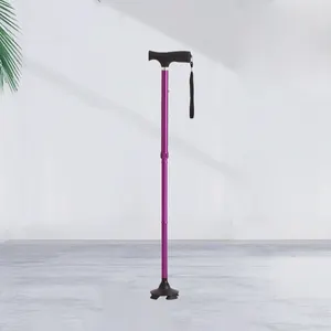 Crutches Four-legged Telescopic Walking Cane For The Elderly Lightweight Multifunctional Non-slip Walking Cane For Cane