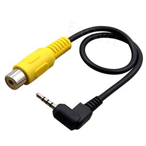General Black AV-in Converter Video <span class=keywords><strong>Cable</strong></span> Câble adaptateur mâle stéréo 2.5mm vers RCA - Product Image 2
