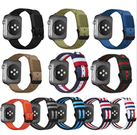 Correa de Reloj de Nailon Cómoda y Popular para Apple Watch Ultra 49mm SE 44mm 42mm 38mm con Cierre de Hebilla