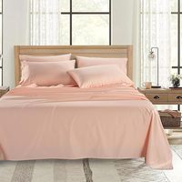 Queen Size Ultra lisse satin maison 1000 fils compte coton égyptien drap plat taie d'oreiller ensemble 6 pièces drap-housse profond