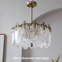 Lustre suspendu en verre vintage français, design loft rond, abat-jour en verre givré clair nordique, luminaire suspendu au plafond à LED