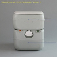 WC portable à écoulement vers le bas de type split en HDPE CHH-4822T pour camping-cars, bateaux et maisons préfabriquées