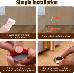 Nouveaux butoirs magnétiques 2025 pour la sécurité du bas de porte – Sans perçage – Retenue magnétique pour porte - Product Image 2