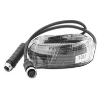 Cable de Extensión de Cobre Puro de 10 Metros con Conector de Aviación de 4 Pines para Cámara de Visión Trasera de Automóvil