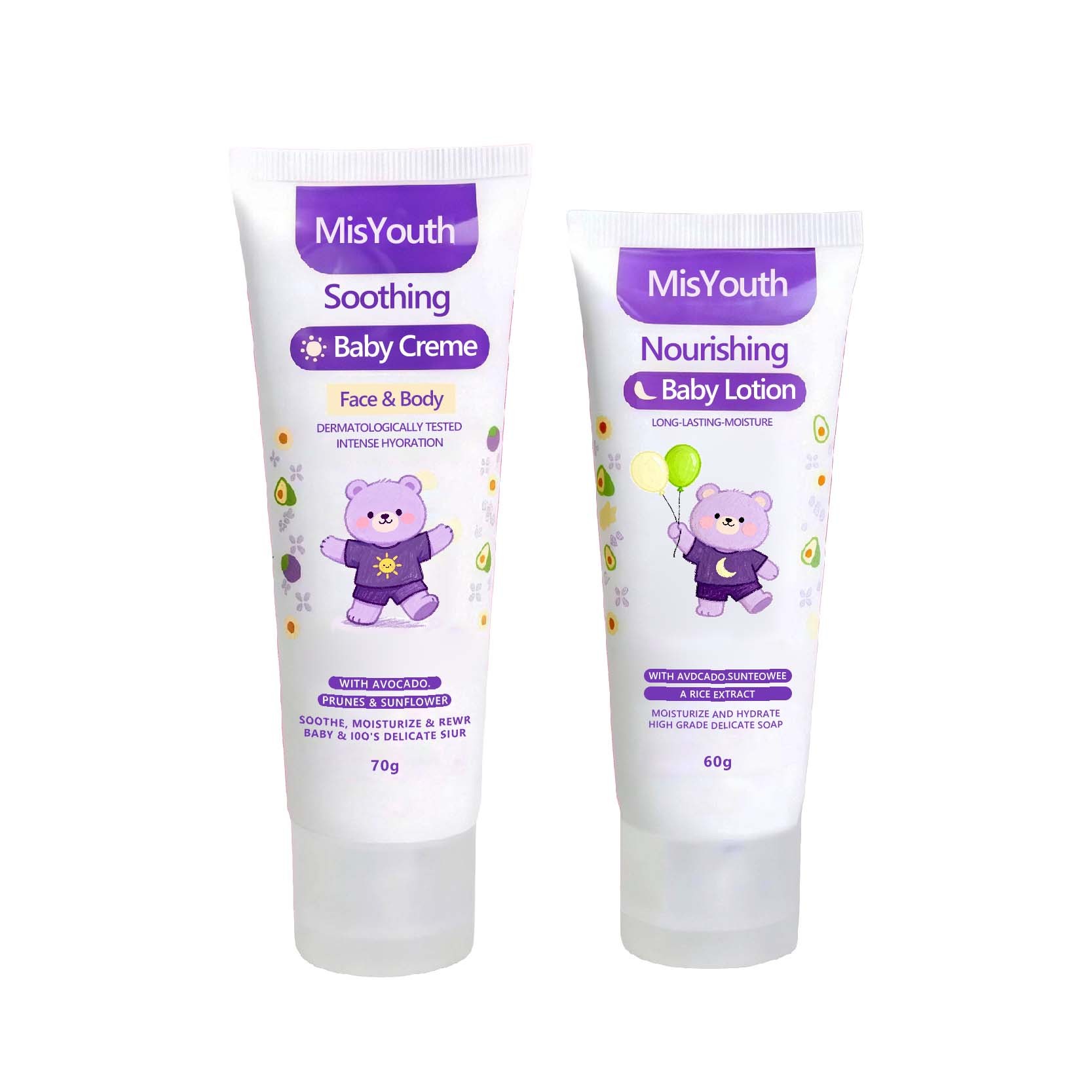 Infant and Toddler Skincare Set with Scalp Protection Moisturizing Hair Care Lotion