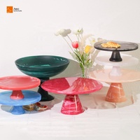 Support à gâteau en polyrésine écologique Aleo, plateau de qualité supérieure, réceptions de mariage, banquets d'hôtel, présentation à domicile, service contemporain