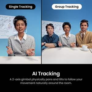Cámara Web PTZ Insta360 Link 2 Pro 4K para PC/Mac con Sensor de 1/1.3'', Seguimiento IA en Baja Luz, HDR, Micrófonos Direcionales con Cancelación de Ruido - Product Image 3