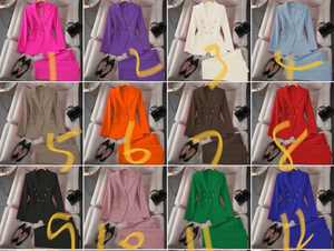 Conjunto de Terno Feminino de Manga Longa para Escritório, Terno Formal de 2 Peças com Casaco e Calças - Product Image 2