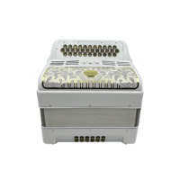 Accordéon diatonique professionnel SEASOUND Factory 34 boutons 12 basses 3 registres Blanc brillant JB3412C Boutons dorés Grille dorée