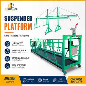 Plataforma de Trabajo Suspendida para Fachadas, Guindola de Aleación de Aluminio, ZLP630/800 con Bloqueo de Seguridad para Pintar Edificios - Product Image 1