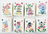 Nouvel ensemble de Mahjong américain 2026, jeu de société de casino pour adultes, avec tuiles gravées en acrylique motif Nature Mère, idéal comme cadeau