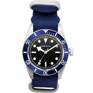 Oem luminosi eccanici personalizzati Quadrante <span class=keywords><strong>Nero</strong></span> 20atm impermeabili orologi da uomo logo custom brand - Product Image 2