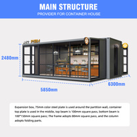 Conteneur d'expédition préfabriqué intelligent de 20 pieds pour bar, magasin alimentaire, café, vente en gros en Chine