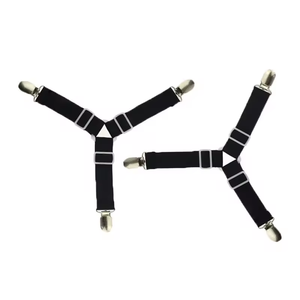 Lot de 4 attaches élastiques triangulaires réglables pour draps de lit et coussins de canapé, sangles d'angle - Product Image 3